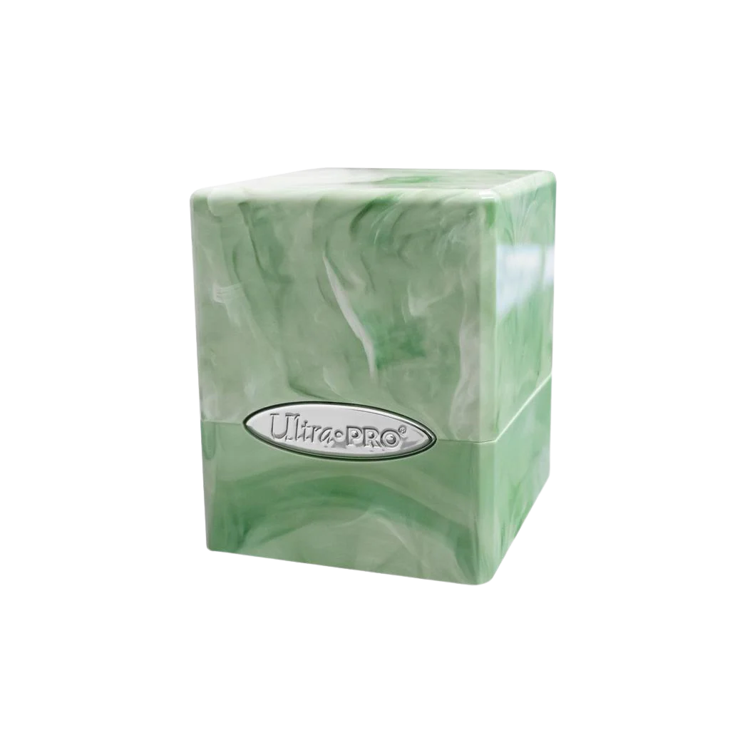 UP - Marble Satin Cube - Lime Green / White