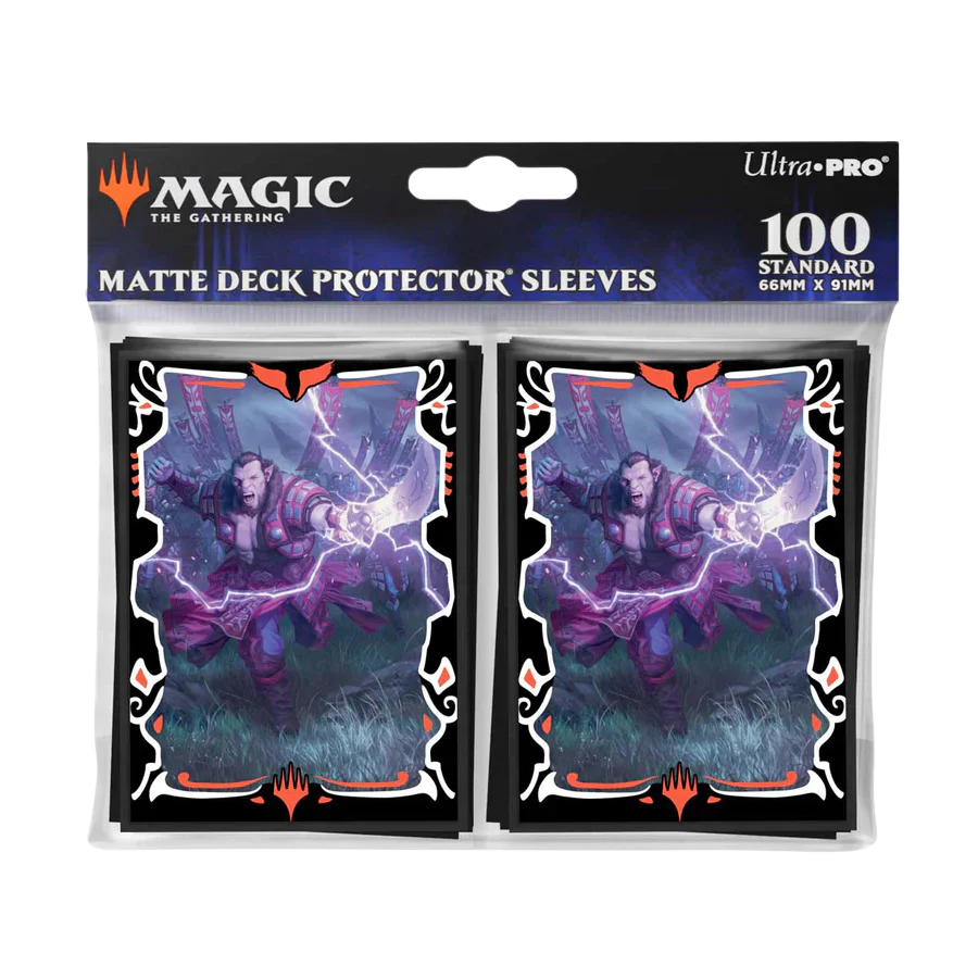 UP - MTG Tarkir: Dragonstorm 100ct Deck Protector Sleeves Zurgo Stormrender (Mardu Commander)