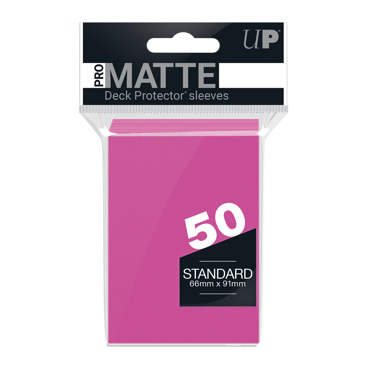 UP - Standard Sleeves - Pro-Matte - Non Glare - Bright Pink (50 Sleeves)