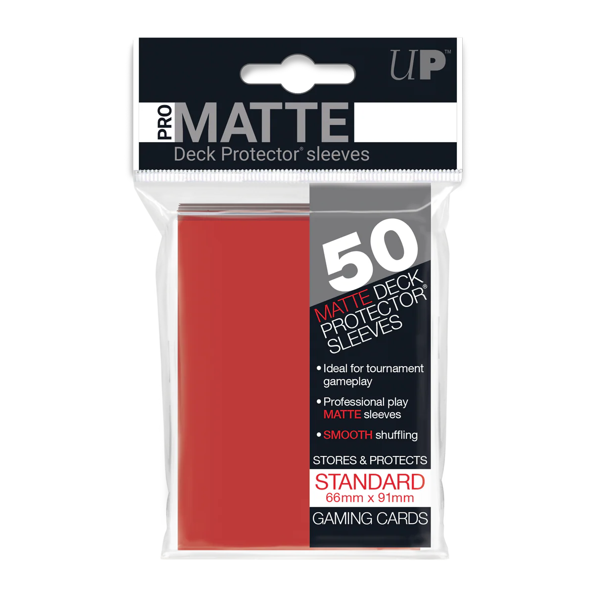 UP - Standard Sleeves - Pro-Matte - Red (50 Sleeves)
