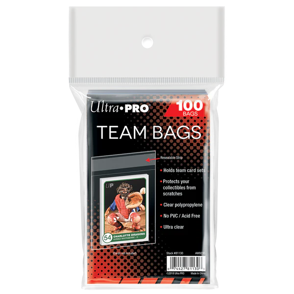 UP - TEAM BAGS - RESEALABLE SLEEVES (100 BAGS)