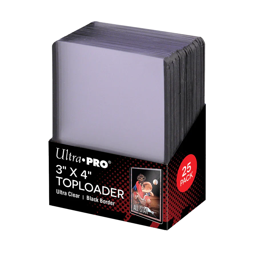 UP - Toploader - 3" x 4" Black Border (25 pieces)