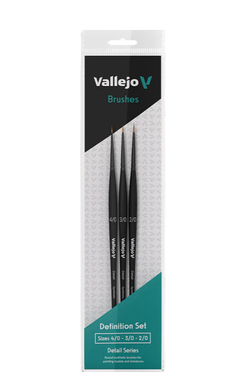Vallejo - DETAIL. DEFINITION SET - SYNTHETIC FIBERS (SIZES 4/0, 3/0 & 2/0)