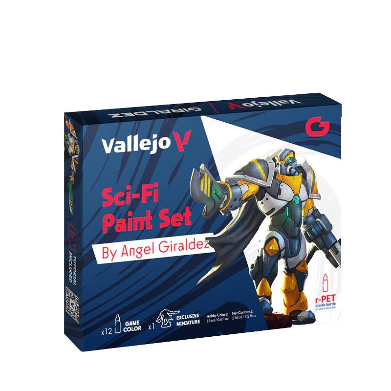 Vallejo - Game Color 12 colors + figure Sci-Fi Paint Set by Angel Giraldez