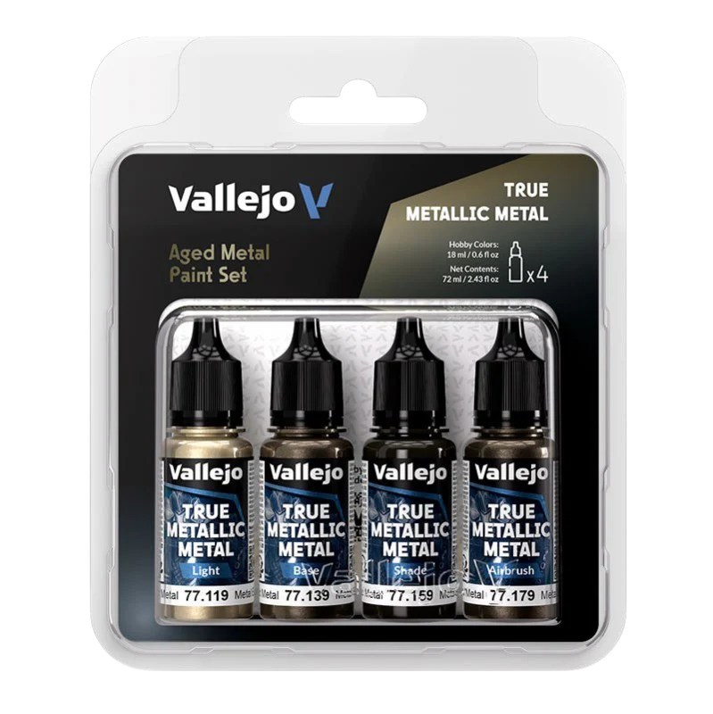 Vallejo TMM - 4 Colors Set Aged Metal