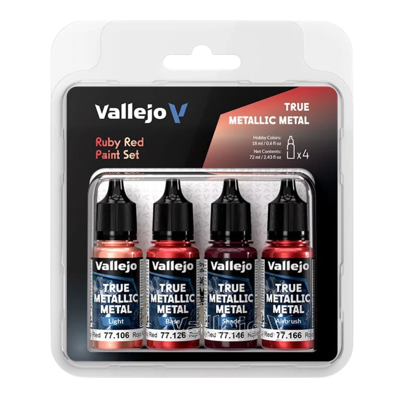 Vallejo TMM - 4 Colors Set Ruby Red