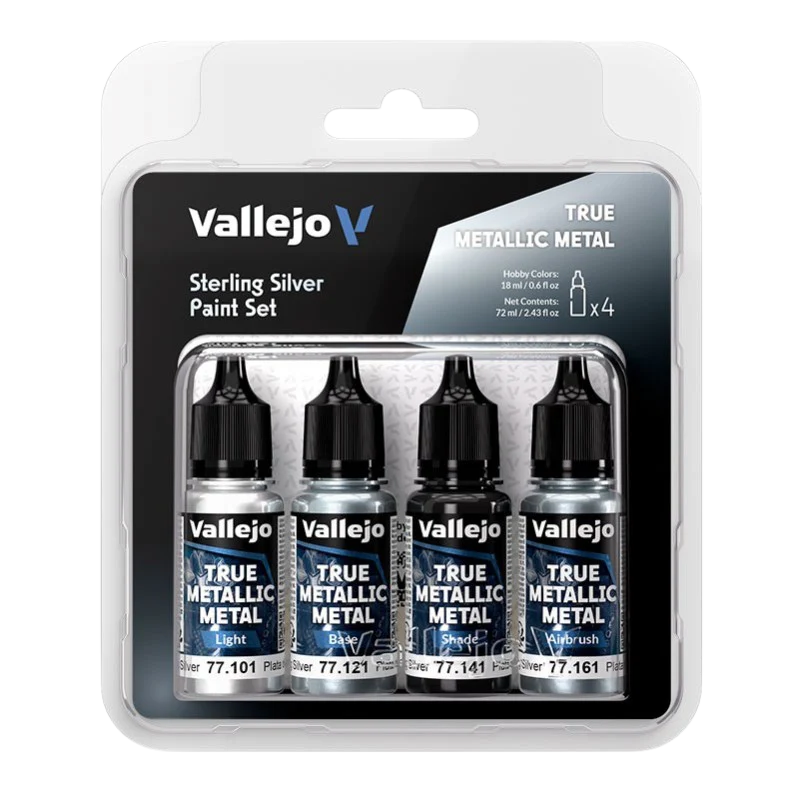 Vallejo TMM - 4 Colors Set Sterling Silver
