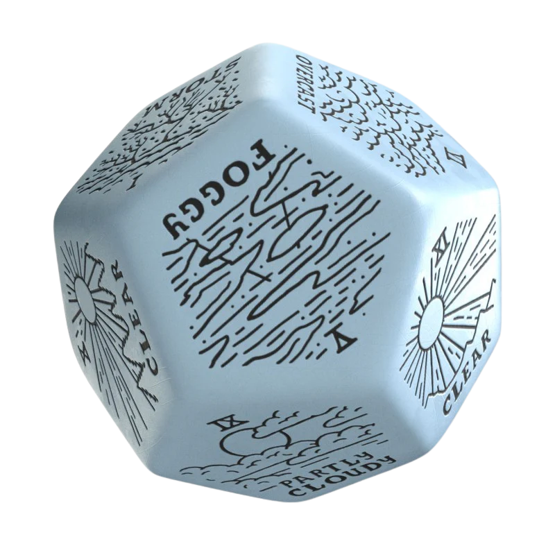 Weather Generator Die: Blue & Black