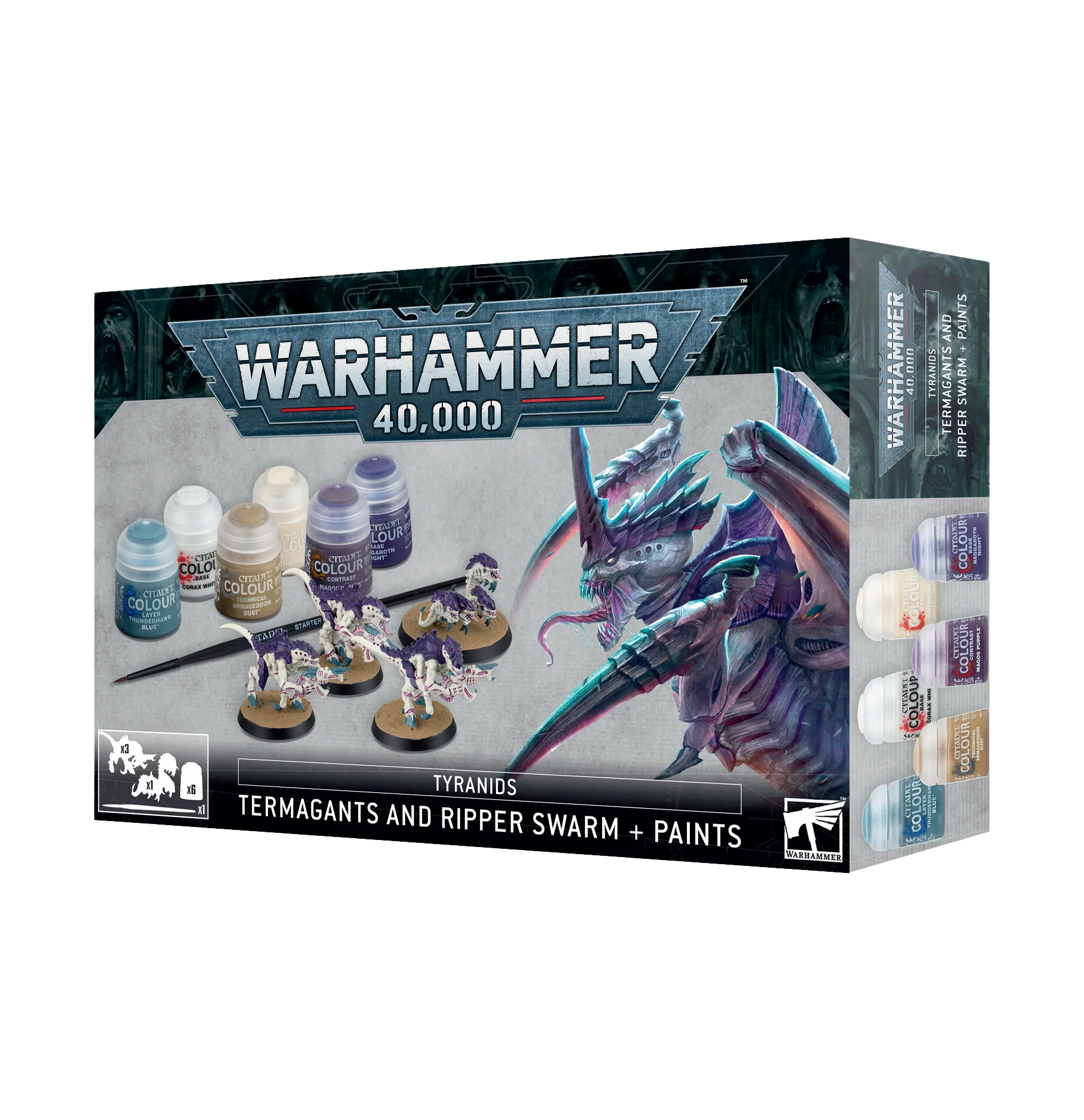 Tyranids: Termagants and Ripper Swarm + Paints Set